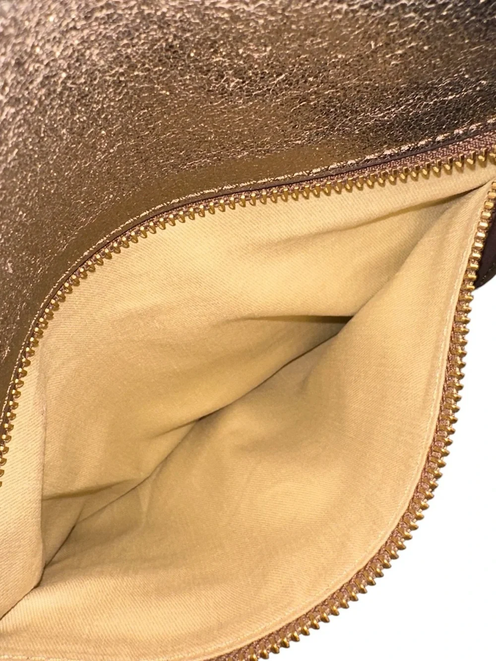 FOSSIL Memoir Hobo Metallic Golden Shoulder Purse Sept. 2013